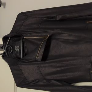 Clara SunWoo Liquid Leather black moto jacket, Sz. L